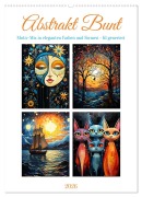 Cover-Bild zum Titel 'Abstrakt Bunt (Wandkalender 2026 DIN A2 hoch), CALVENDO Monatskalender' von 'Cathrin Illgen'