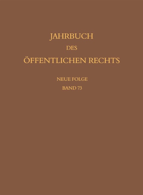 Jahrbuch des öffentlichen Rechts der Gegenwart. Neue Folge - 