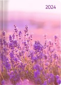 Ladytimer Lavender 2024 - Blume - Taschenkalender A6 - Weekly - 192 Seiten - Notiz-Buch - Termin-Planer - Alpha Edition - 