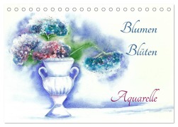 Cover-Bild zum Titel 'Blumen Blüten Aquarelle (Tischkalender 2026 DIN A5 quer), CALVENDO Monatskalender' von 'Jitka Krause'