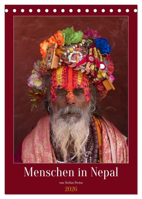 Menschen in Nepal (Tischkalender 2026 DIN A5 hoch), CALVENDO Monatskalender - Stefan Preiss