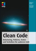 Cover-Bild zum Titel 'Clean Code - Refactoring, Patterns, Testen und Techniken für sauberen Code' von 'Robert C. Martin'