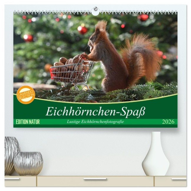 Eichhörnchen-Spaß (hochwertiger Premium Wandkalender 2026 DIN A2 quer), Kunstdruck in Hochglanz - Heike Adam
