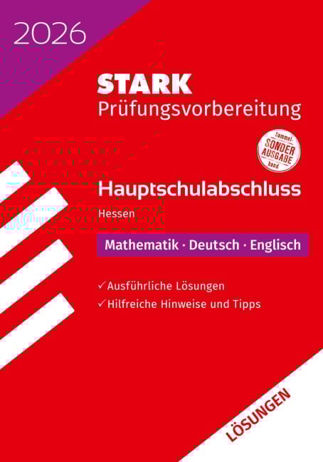 STARK Lösungen zu Mathematik, Deutsch, Englisch - Hauptschulabschluss 2026 Hessen - Prüfungsvorbereitung - 