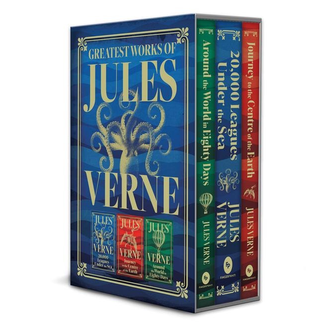 Greatest Works of Jules Verne: 20,000 Leagues Under the Sea, Journey to the Centre of the Earth, Around the World in Eighty Days (Deluxe Hardbound Edition Boxed Set) - Jules Verne