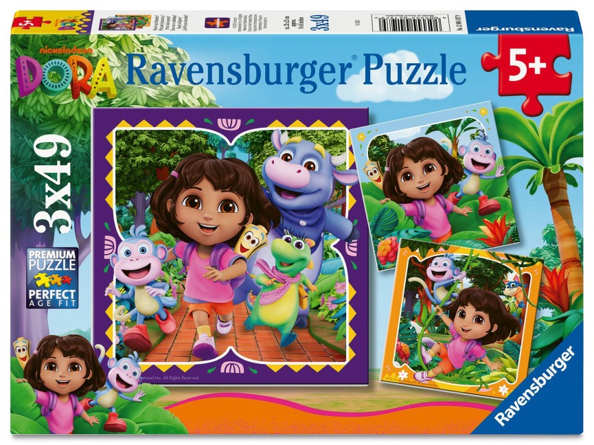 Kinderpuzzle 3x49 Teile - Dora the Explorer - 