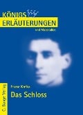 Cover-Bild zum Titel 'Das Schloss von Franz Kafka. Textanalyse und Interpretation.' von 'Franz Kafka'