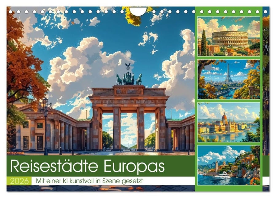 Reisestädte Europas (Wandkalender 2026 DIN A4 quer), CALVENDO Monatskalender - Steffen Gierok-Latniak