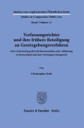 Verfassungsrichter und ihre frühere Beteiligung an Gesetzgebungsverfahren. - Christopher Orth