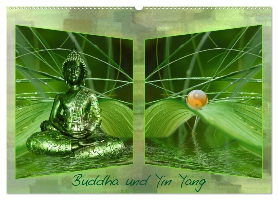 Buddha und Yin Yang (Wandkalender 2026 DIN A2 quer), CALVENDO Monatskalender - Claudia Burlager