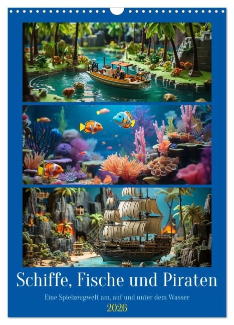 Schiffe, Fische und Piraten (Wandkalender 2026 DIN A3 hoch), CALVENDO Monatskalender - Kerstin Waurick