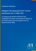 Cover-Bild zum Titel 'Delegierte Verordnung (EU) 2019/1122 der Kommission vom 12. März 2019' von 'Europäische Kommission'