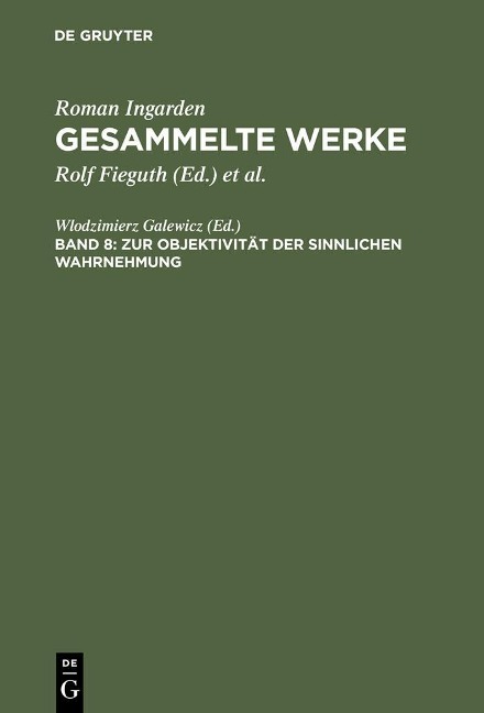 Zur Objektivität der sinnlichen Wahrnehmung - 