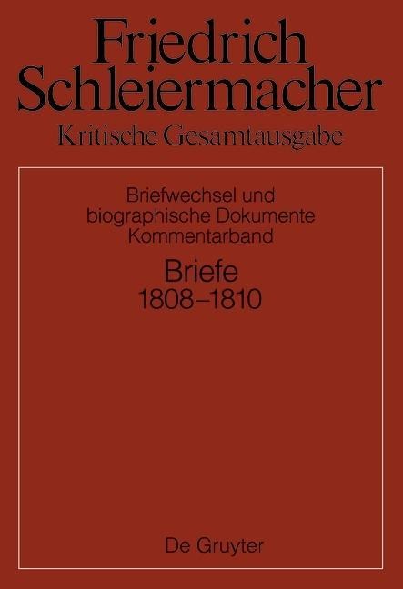 Briefwechsel 1808-1810 - Sarah Schmidt
