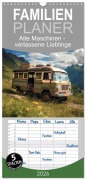 Cover-Bild zum Titel 'Familienplaner 2026 - Alte Maschinen - verlassene Lieblinge mit 5 Spalten (Wandkalender, 21 x 45 cm) CALVENDO' von 'Val Thoermer'