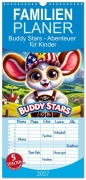 Cover-Bild zum Titel 'Familienplaner 2027 - Buddy Stars - Abenteuer für Kinder mit 5 Spalten (Wandkalender, 21 x 45 cm) CALVENDO' von 'Marco Warstat'