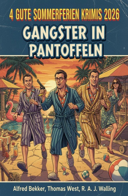 4 Gute Sommerferien Krimis 2026: Gangster in Pantoffeln - Alfred Bekker, Thomas West, R. A. J. Walling