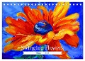 Swinging Flowers (Tischkalender 2024 DIN A5 quer), CALVENDO Monatskalender - Sigrid Harmgart