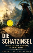 Cover-Bild zum Titel 'Die Schatzinsel (Illustrierte Ausgabe) (Kommentiert)' von 'Robert Louis Stevenson'