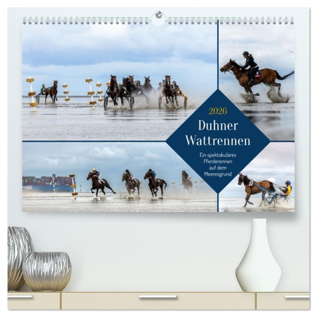 Duhner Wattrennen (hochwertiger Premium Wandkalender 2026 DIN A2 quer), Kunstdruck in Hochglanz - Nicole Gießmann-Keller