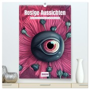 Cover-Bild zum Titel 'Rosige Aussichten - Diese Blumen beobachten dich auf Schritt und Tritt (hochwertiger Premium Wandkalender 2026 DIN A2 hoch), Kunstdruck in Hochglanz' von 'Christine Aka Stine1'