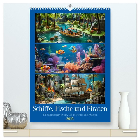 Schiffe, Fische und Piraten (hochwertiger Premium Wandkalender 2025 DIN A2 hoch), Kunstdruck in Hochglanz - Kerstin Waurick