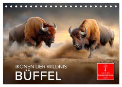 Cover-Bild zum Titel 'Büffel - Ikonen der Wildnis (Tischkalender 2026 DIN A5 quer), CALVENDO Monatskalender' von 'Peter Roder'