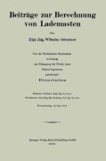 Cover-Bild zum Titel 'Beiträge zur Berechnung von Lademasten' von 'Wilhelm Gütschow'