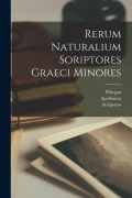 Cover-Bild zum Titel 'Rerum Naturalium Soriptores Graeci Minores' von 'Antigonus (of Carystus), Apollonius (Paradoxographus'