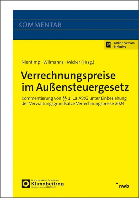 Verrechnungspreise im Außensteuergesetz - Axel Nientimp, Jobst Wilmanns, Lars Micker, Anna-Lena Scherer, Mark Heitfeldt