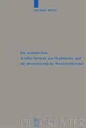 Cover-Bild zum Titel 'Die aramäischen Achikar-Sprüche aus Elephantine und die alttestamentliche Weisheitsliteratur' von 'Michael Weigl'