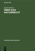 Cover-Bild zum Titel 'Über das Naturrecht' von 'Einrich Mitteis'