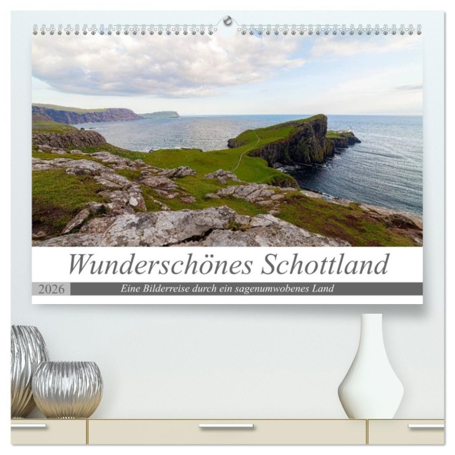 Wunderschönes Schottland - Bilderreise durch ein sagenumwobenes Land (hochwertiger Premium Wandkalender 2026 DIN A2 quer), Kunstdruck in Hochglanz - TJPhotography TJPhotography