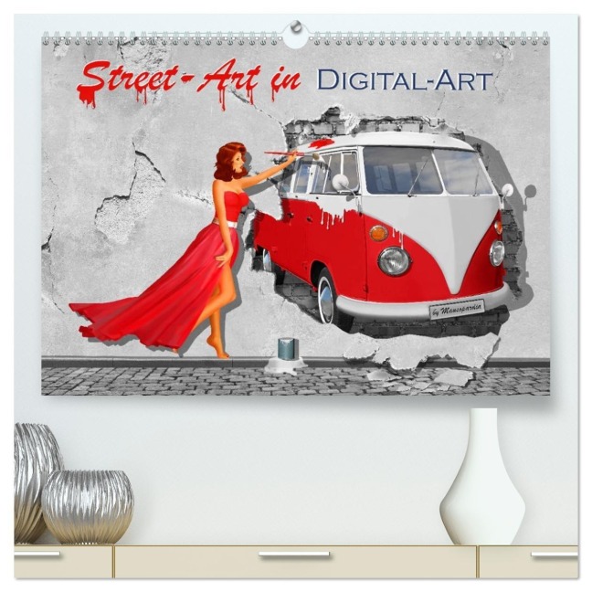 Street-Art in Digital-Art by Mausopardia (hochwertiger Premium Wandkalender 2026 DIN A2 quer), Kunstdruck in Hochglanz - Monika Jüngling Alias Mausopardia