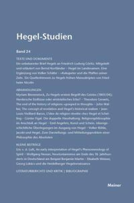 Hegel-Studien / Hegel-Studien - 