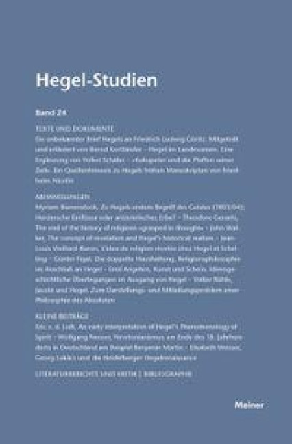 Hegel-Studien / Hegel-Studien - 