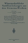 Cover-Bild zum Titel 'Wissenschaftliche Veröffentlichungen aus den Siemens-Werken' von 'Otto Von Auwers, Karl Küpfmüller, Fritz Lüschen, Hans Ferdinant Mayer, Horst G. Müller'