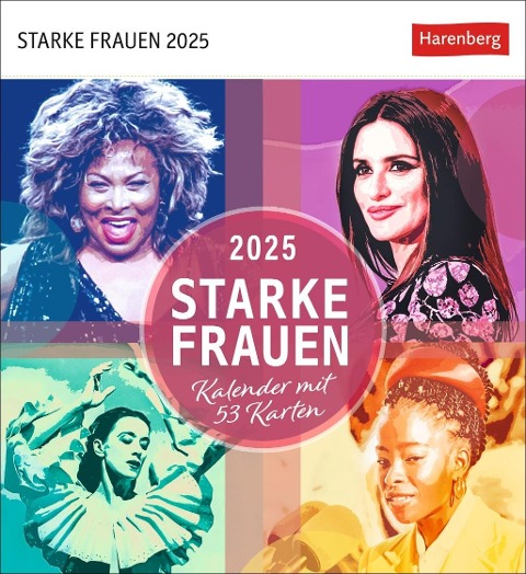 Starke Frauen Postkartenkalender 2025 - Kalender mit 53 Karten - 