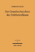 Cover-Bild zum Titel 'Der Grundrechtsschutz des Drittbetroffenen' von 'Thorsten Koch'