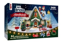 Cover-Bild zum Titel 'TOPP Bricks Adventskalender - 24 weihnachtliche Sets aus Mini-Klemmbausteinen' von ''