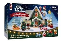 Cover-Bild zum Titel 'TOPP Bricks Adventskalender - 24 weihnachtliche Sets aus Mini-Klemmbausteinen' von ''