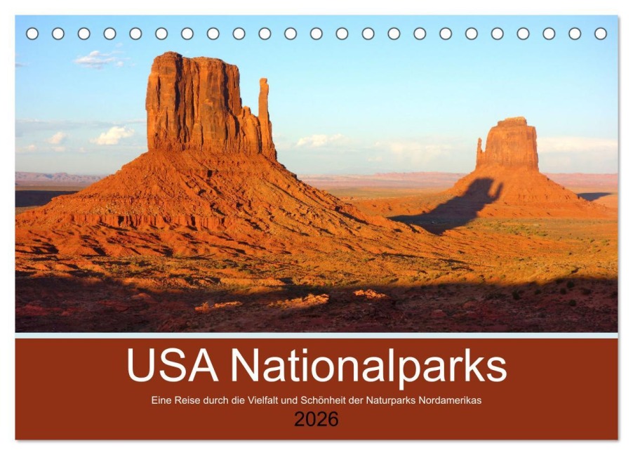USA Nationalparks - Eine Reise durch die Vielfalt und Schönheit der Naturparks Nordamerikas (Tischkalender 2026 DIN A5 quer), CALVENDO Monatskalender - Piera Marlena Büchler