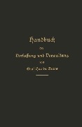 Cover-Bild zum Titel 'Handbuch der Verfassung und Verwaltung in Preußen und dem Deutschen Reiche' von 'Robert Achille Friedrich Hermann Hue De Grais'