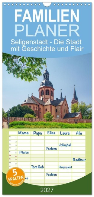 Familienplaner 2027 - Seligenstadt - Die Stadt mit Geschichte und Flair mit 5 Spalten (Wandkalender, 21 x 45 cm) CALVENDO - Thomas Bartruff