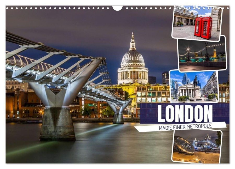 LONDON Magie einer Metropole (Wandkalender 2026 DIN A3 quer), CALVENDO Monatskalender - Melanie Viola