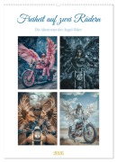 Cover-Bild zum Titel 'Freiheit auf zwei Rädern - Die Abenteuer der Angel-Biker (Wandkalender 2026 DIN A2 hoch), CALVENDO Monatskalender' von 'Steffen Gierok-Latniak'