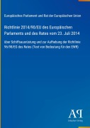 Cover-Bild zum Titel 'Richtlinie 2014/90/EU des Europäischen Parlaments und des Rates vom 23. Juli 2014' von 'Europäisches Parlament und Rat der Europäischen Union'