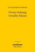 Cover-Bild zum Titel 'Private Ordnung virtueller Räume' von 'Lea Katharina Kumkar'