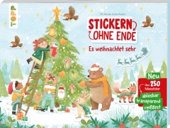 Cover-Bild zum Titel 'Stickern ohne Ende - Es weihnachtet sehr' von 'Joli Hannah'