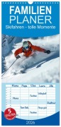 Cover-Bild zum Titel 'Familienplaner 2026 - Skifahren - tolle Momente mit 5 Spalten (Wandkalender, 21 x 45 cm) CALVENDO' von 'Peter Roder'